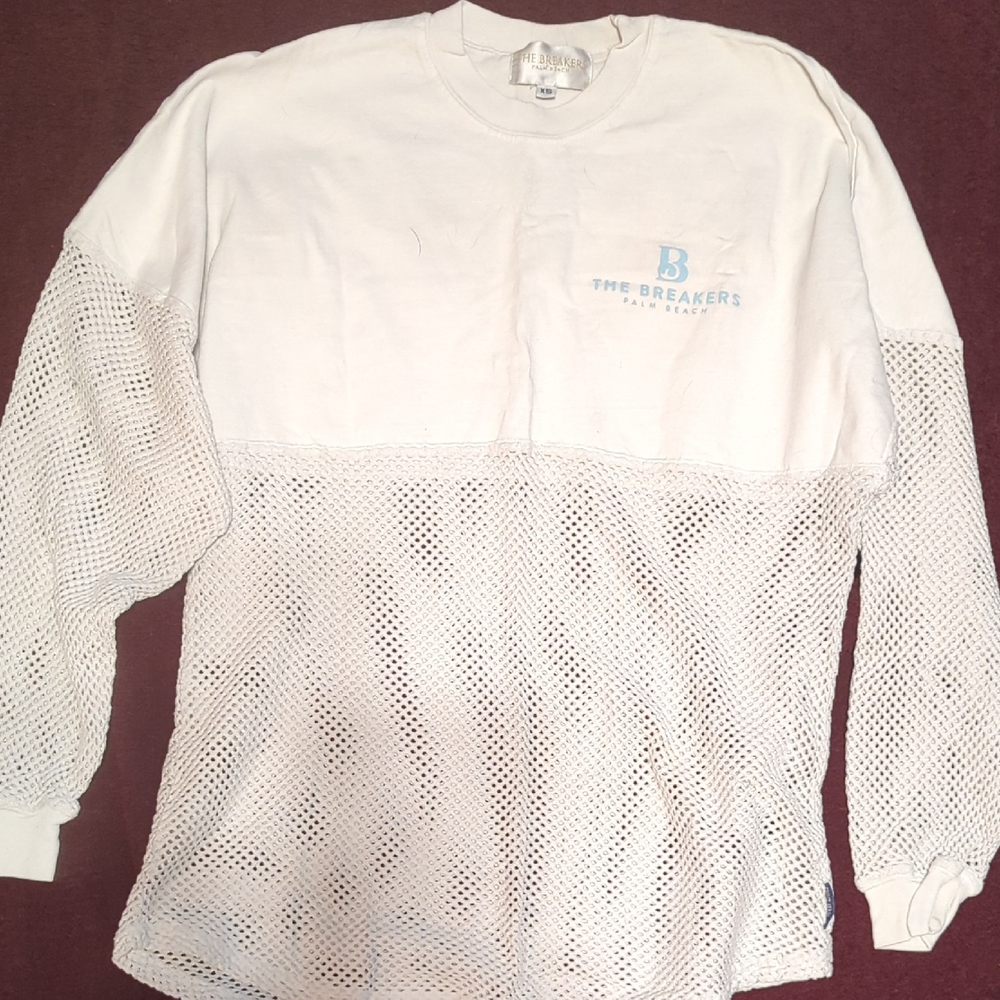 White Mesh Long Sleeve Men's Tee